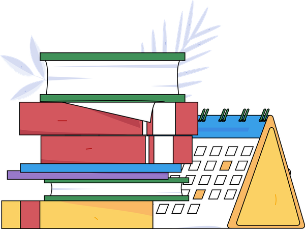 Stack of books  Illustration