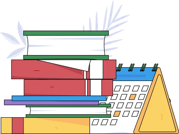 Stack of books  Illustration