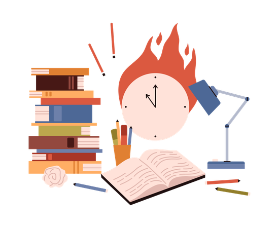 Stack of books  Illustration