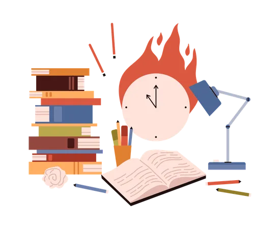 Stack of books  Illustration