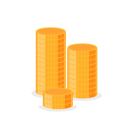 Stacks of Gold coin  Illustration