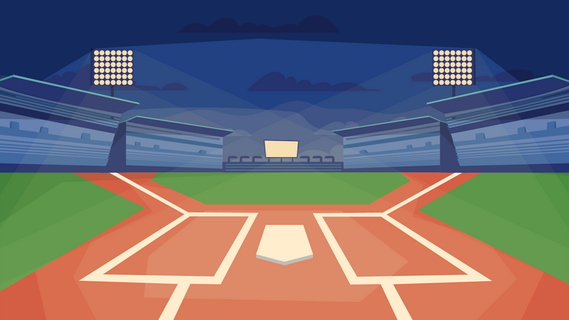 Stade de baseball  Illustration