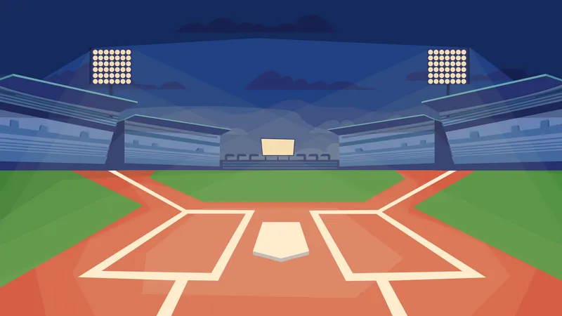 Stade de baseball  Illustration