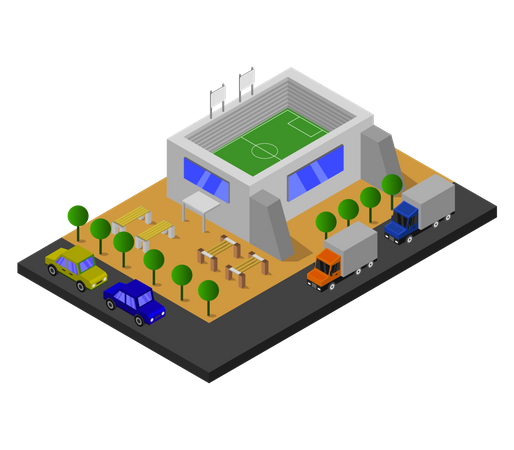 Stade de football  Illustration