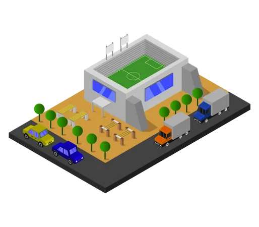 Stade de football  Illustration