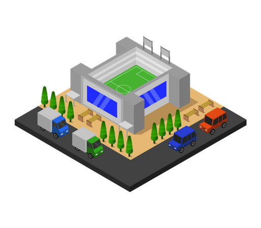 Stade de football  Illustration