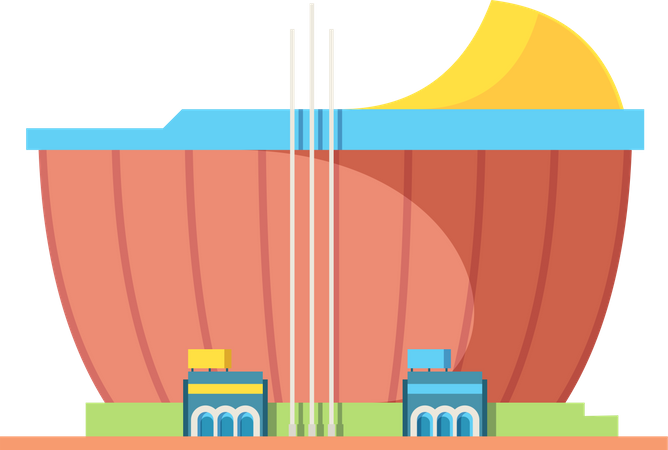 Stadium Buiilding  Illustration