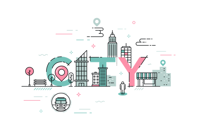 Stadt  Illustration