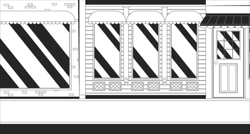 Stadtstraße mit Geschäft  Illustration