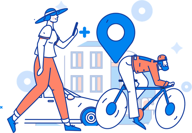 Stadttaxi-Service  Illustration