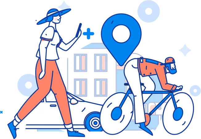 Stadttaxi-Service  Illustration