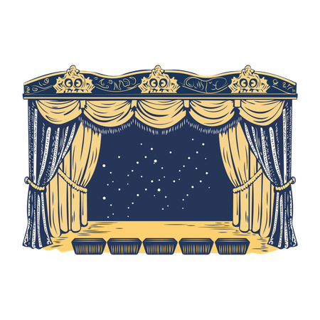 Stage Curtains  Illustration