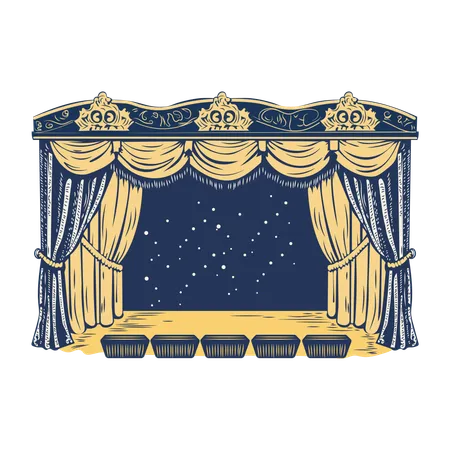 Stage Curtains  Illustration