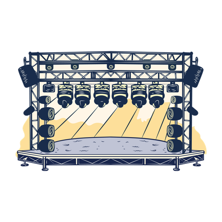 Stage Lights  Illustration