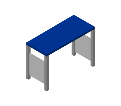 Schreibtisch aus Stahl  Illustration