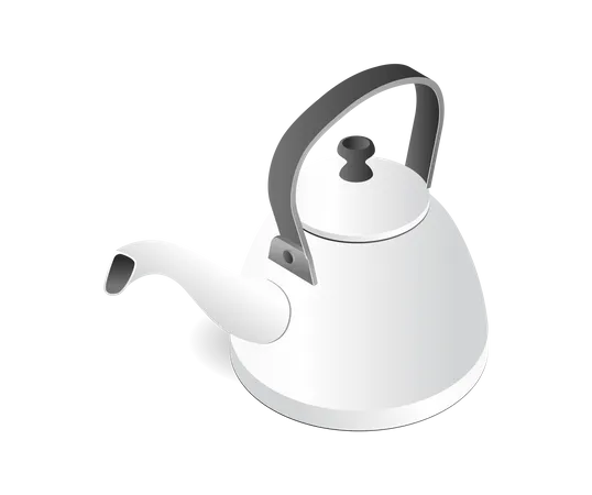 Stainless teapot  Illustration