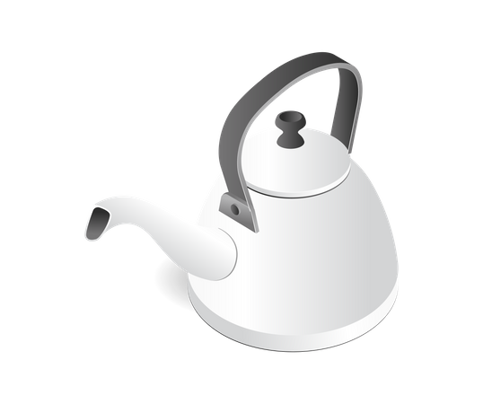 Stainless teapot  Illustration