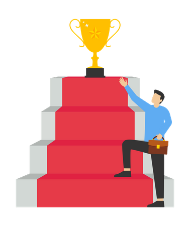 Stair step to trophy  Illustration