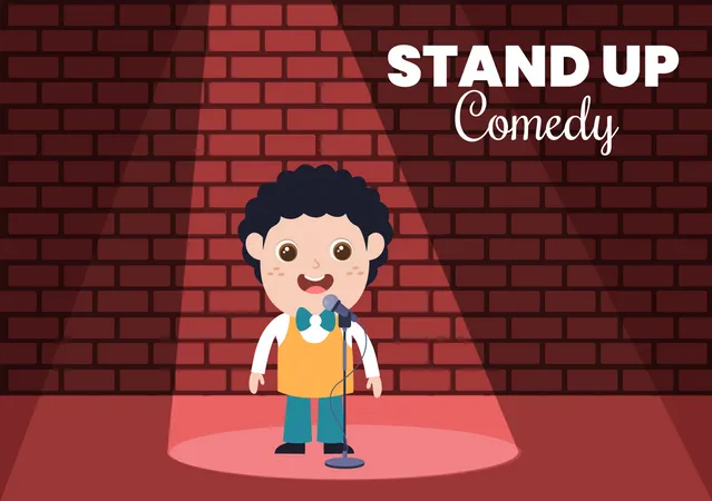 Stand Up Comedian  Illustration