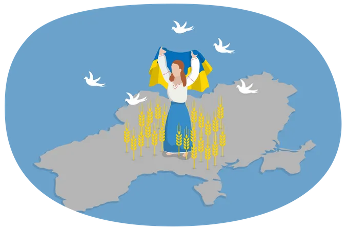 Apoyar a Ucrania  Ilustración