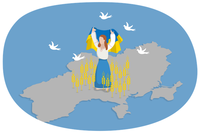 Stand with ukraine  Illustration