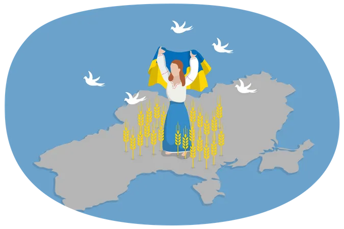 Stand with ukraine  Illustration