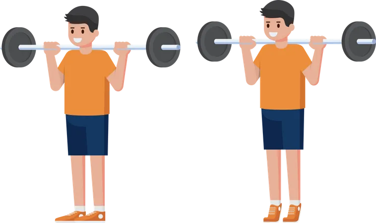 Standing Barbell Calf Raise  Illustration