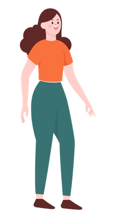 Standing girl Illustration