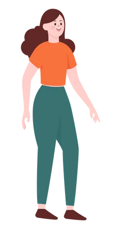 Standing girl Illustration
