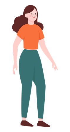 Standing girl  Illustration