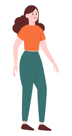 Standing girl  Illustration