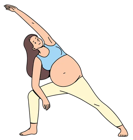 Standing side stretch Pose Yoga  Illustration