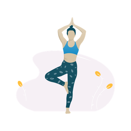 Standing yoga pose  Illustration