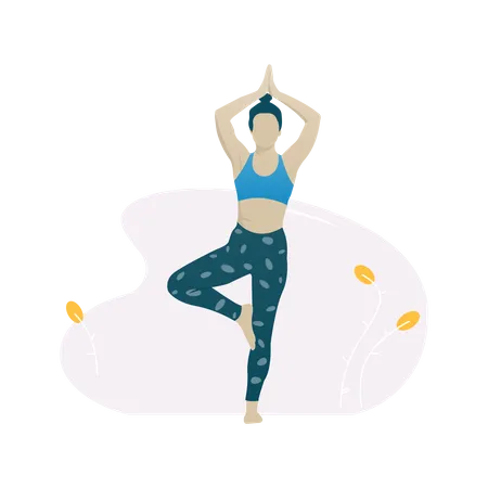 Standing yoga pose  Illustration