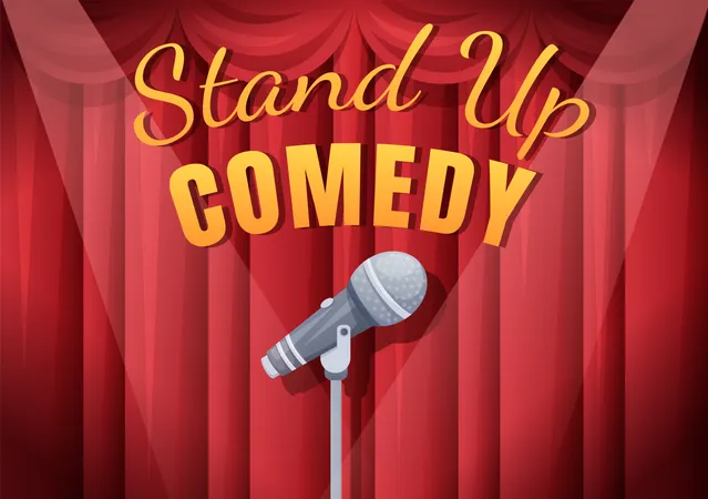 Standup Comedy Theater Illustration