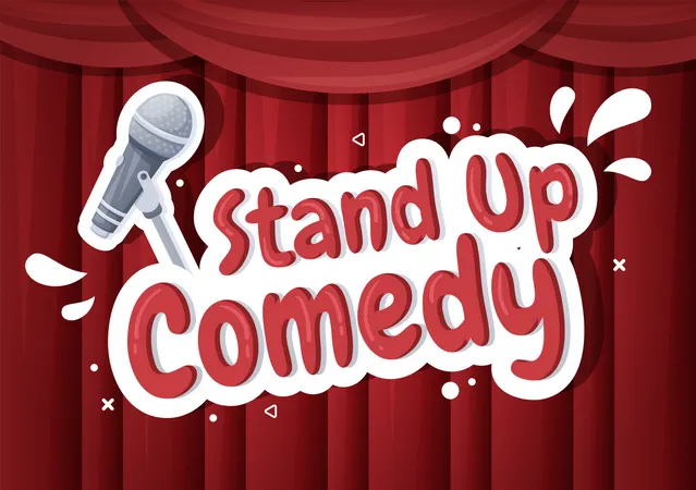 Standup Comedy Theater  Illustration