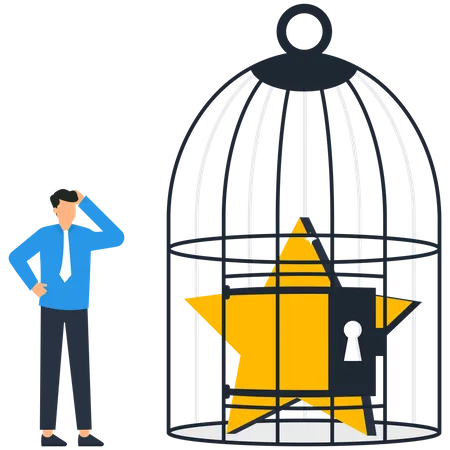 Star in the cage  Illustration