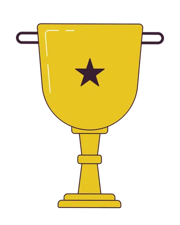 Star trophy cup  Illustration