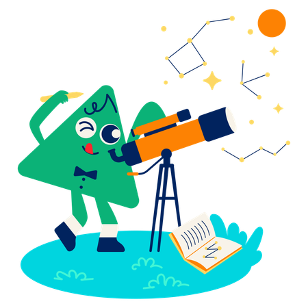 Stargazing Time  Illustration