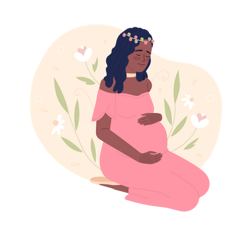 Fördern Sie die psychische Gesundheit in der Schwangerschaft  Illustration