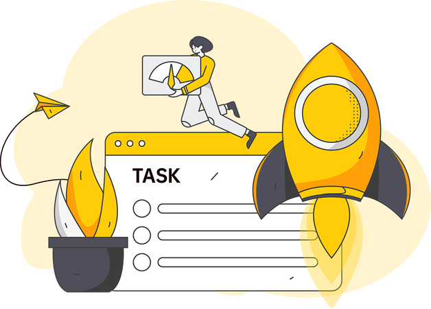 Taskliste für den Start  Illustration