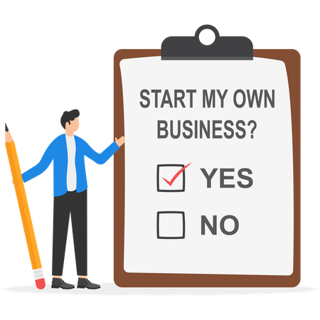 Start My Own Business  Illustration