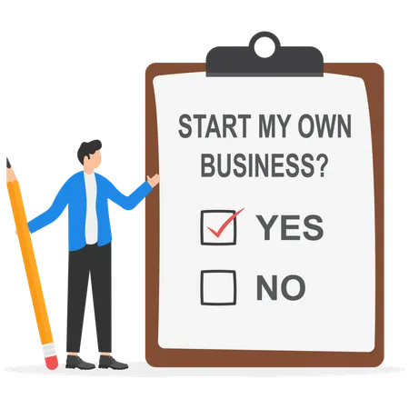 Start My Own Business  Illustration