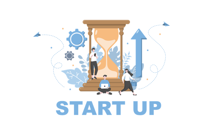 Starten Sie den Startup  Illustration