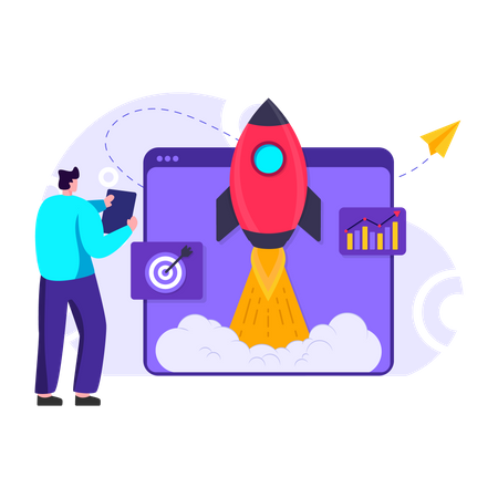 Start-up launch  Illustration