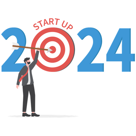 Starting new year 2024 with launching of new company  Illustration