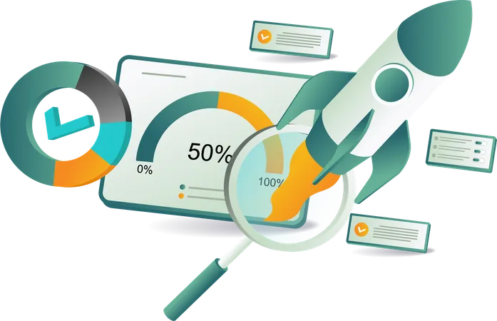 Startup analysis and research  Illustration