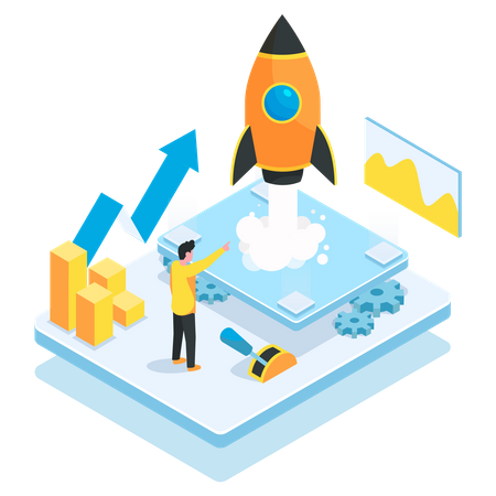 Startup business growth  Illustration