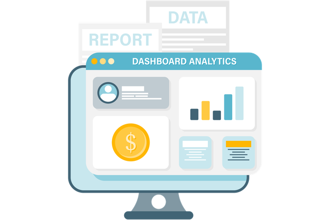 Startup dashboard analytics  Illustration