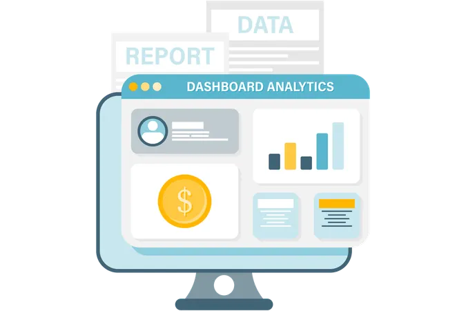 Startup dashboard analytics  Illustration